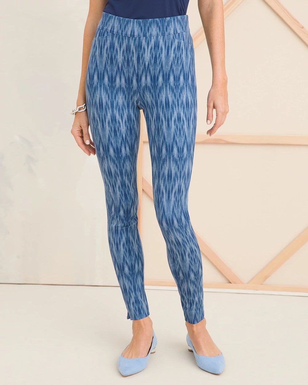 Ponte Ikat-Print Leggings