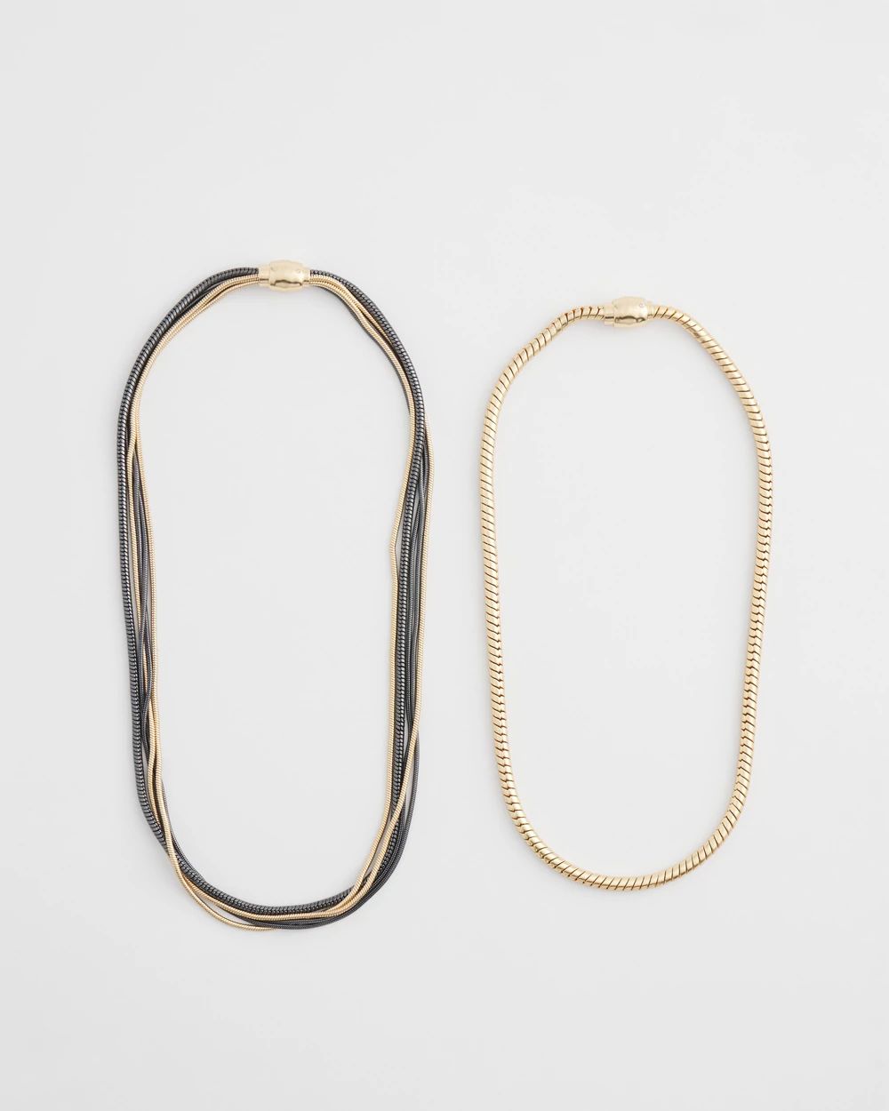 MagneticMix™ Black & Gold Tone Necklace
