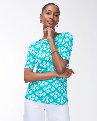 Pima Shell Print Everyday Tee