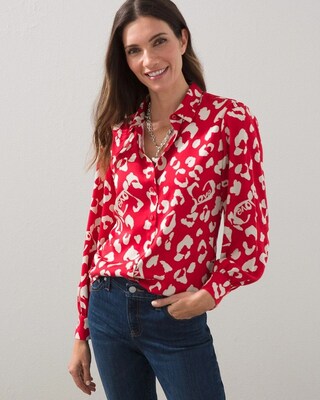 Sandwash Satin Leopard Love Shirt