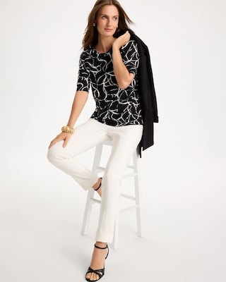 Abstract Touch of Cool™ Elbow-sleeve Layering Tee click to view larger image.