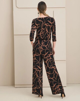 Travelers Classic Printed 3/4-Sleeve Jumpsuit