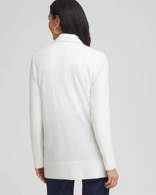Cashmere Pearl Trim Cardigan