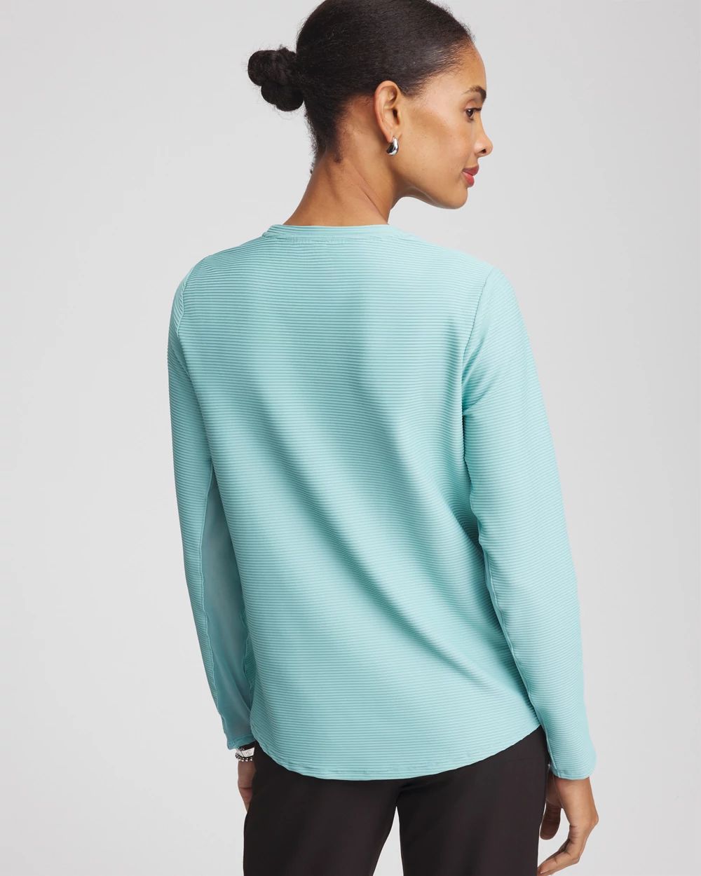 Zenergy® UPF Crew Neck Mesh-Inset Pullover