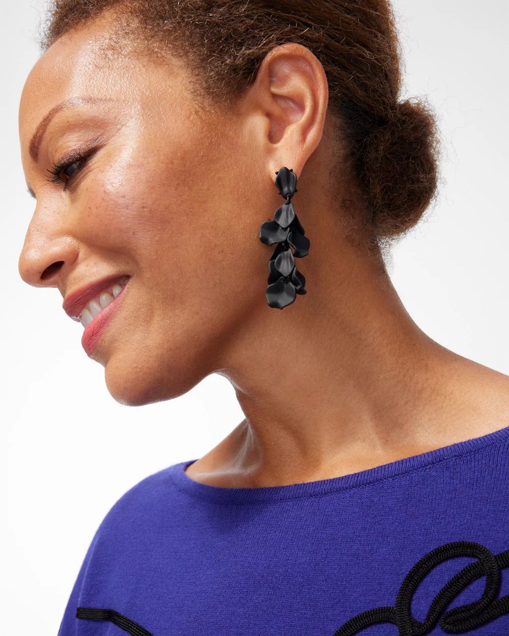 Black Cluster Earrings