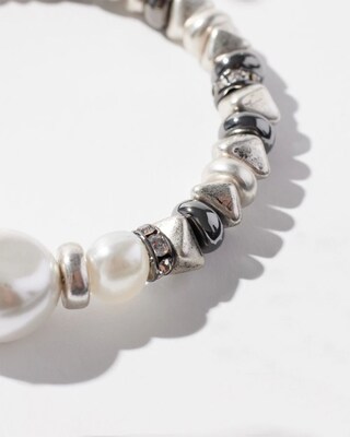 Faux Pearl Hero Stretch Bracelet