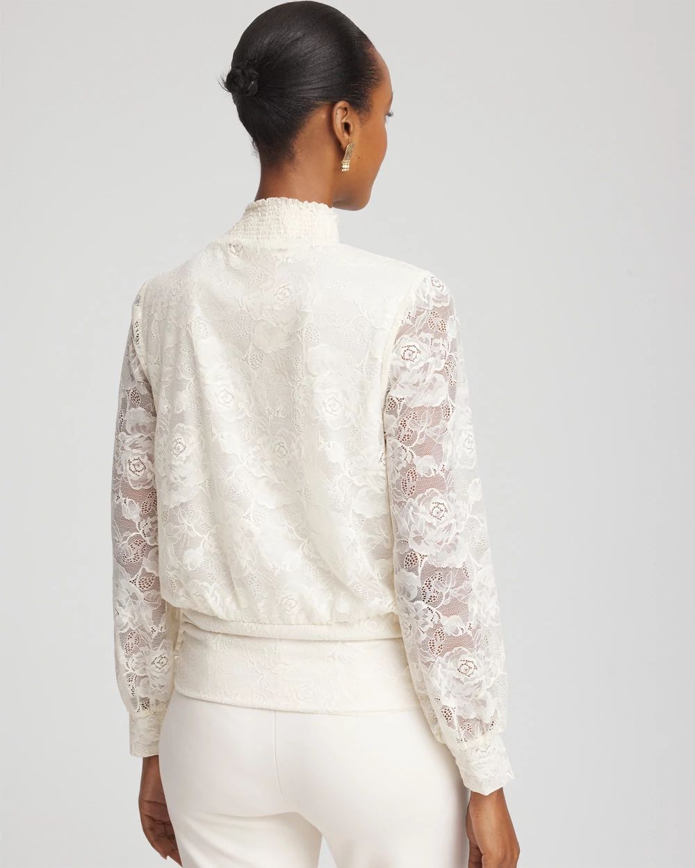 Tie-Neck Banded-Bottom Top