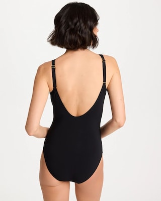 Gottex Beyond Time V-Neck One-Piece Swimsuit click to view larger image.
