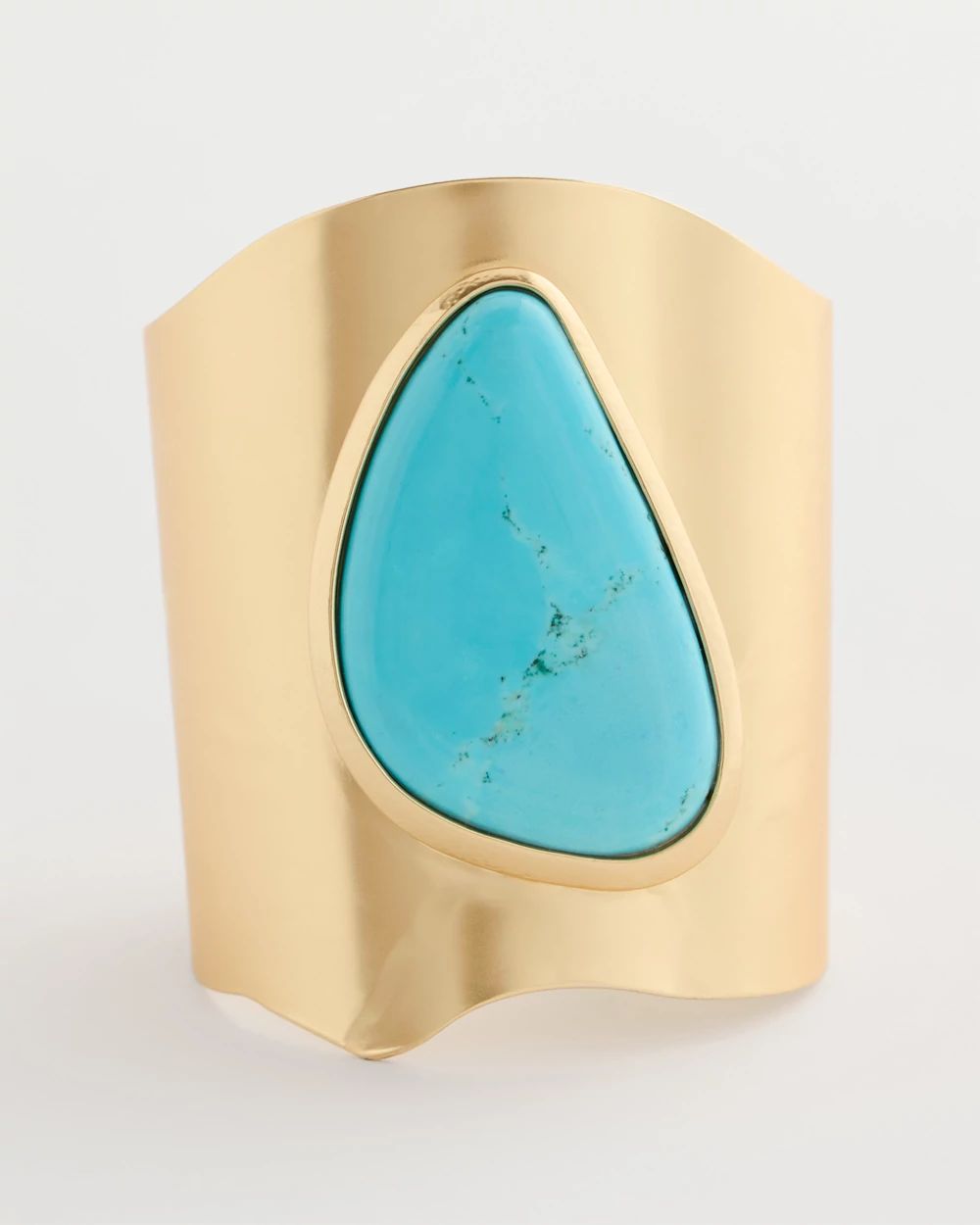 Turquoise Blue Howlite Statement Cuff