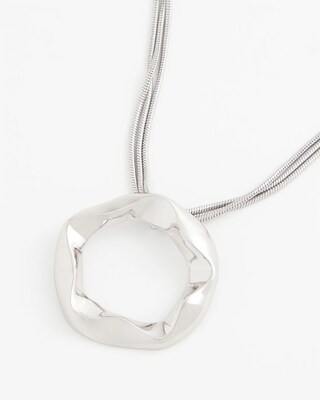 Multi-Strand Circle Pendant Necklace click to view larger image.