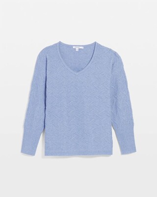 V-Neck Cable-knit Pullover Sweater click to view larger image.