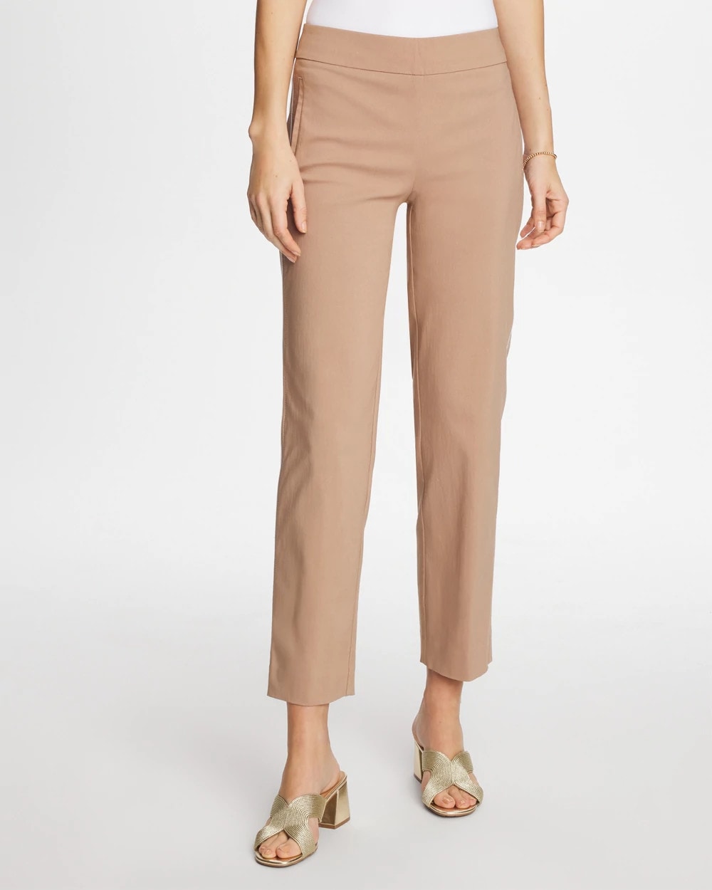 Brigitte™ Piped Straight Cropped Pants