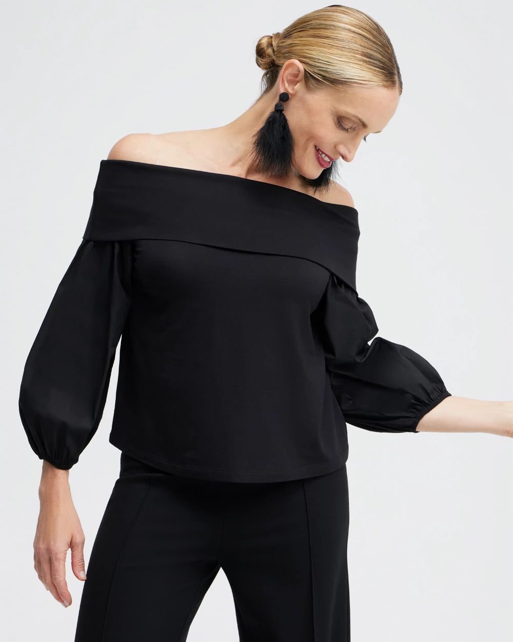 Off the Shoulder Knit Top