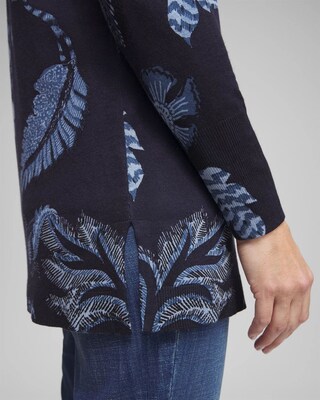 Spun Rayon Floral Cardigan