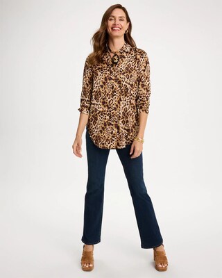 Sumptuous Satin Prestige Splitneck Tunic click to view larger image.