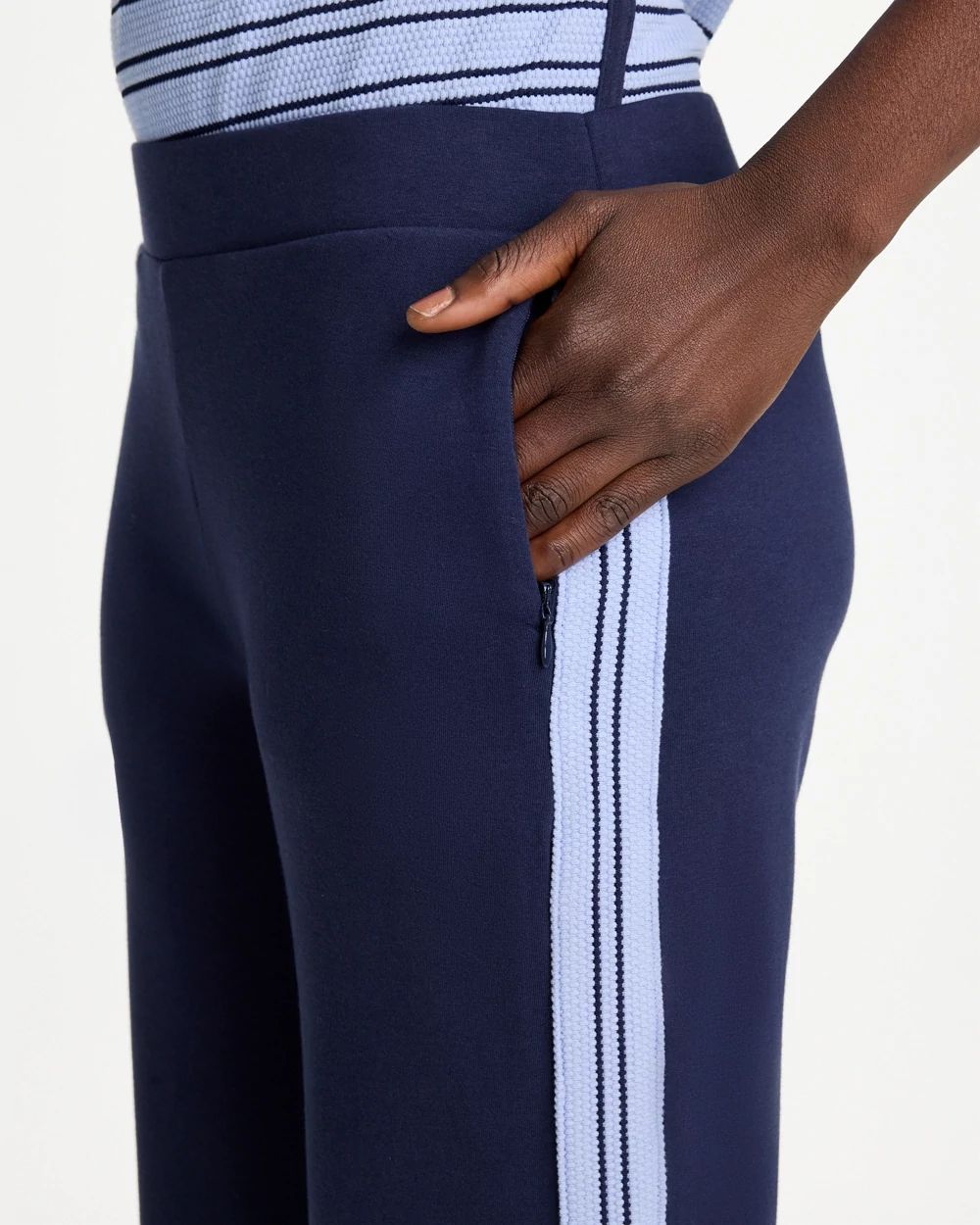 Zenergy® French Terry Striped Crops click to view larger image.