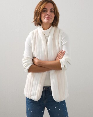 White Faux Fur Vest