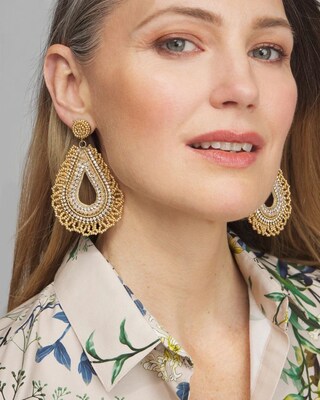 Beaded Teardrop Earrings