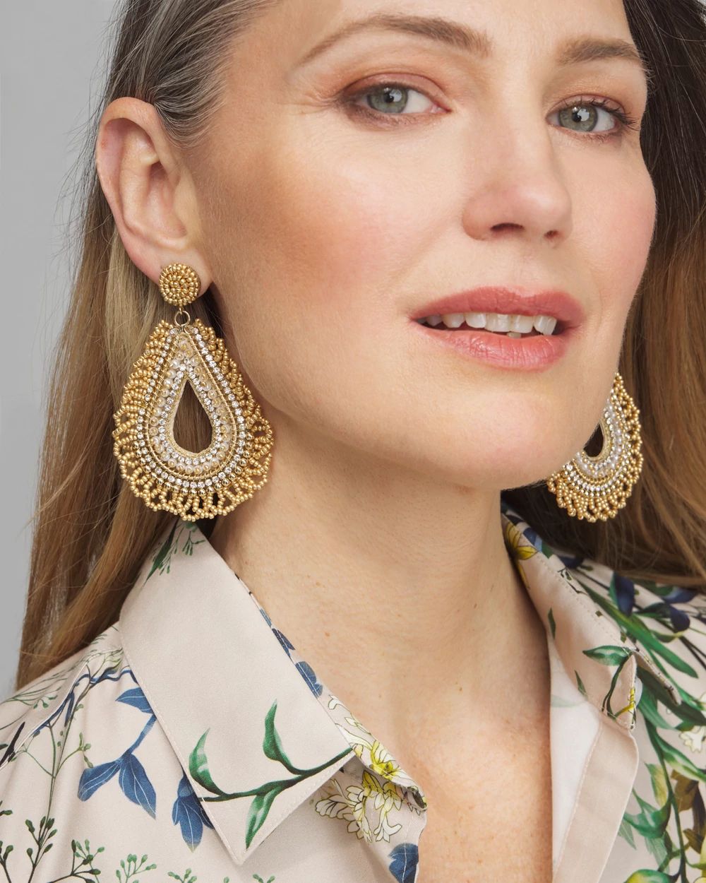 Beaded Teardrop Earrings