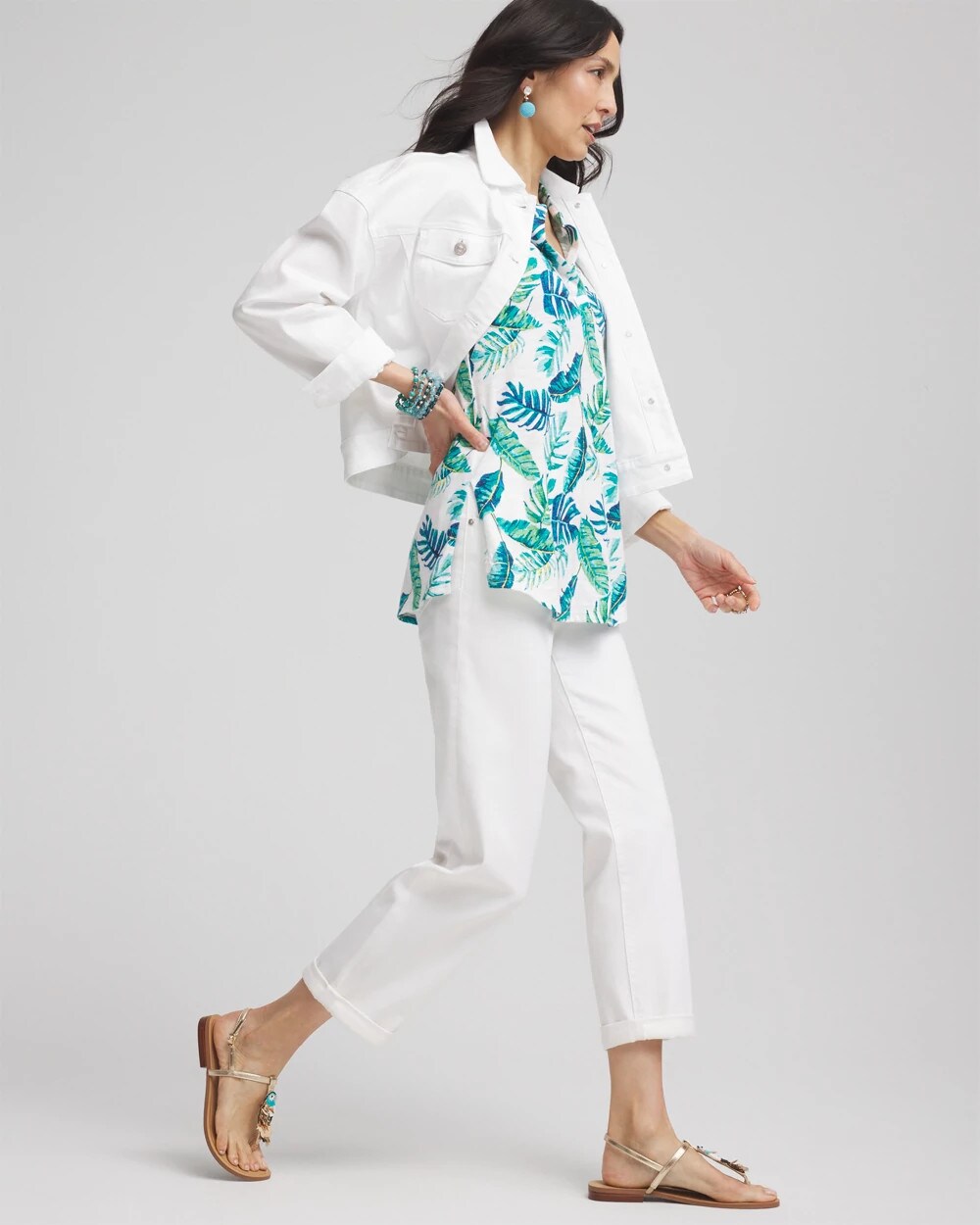 Island Slub Sleeveless Collared Tunic