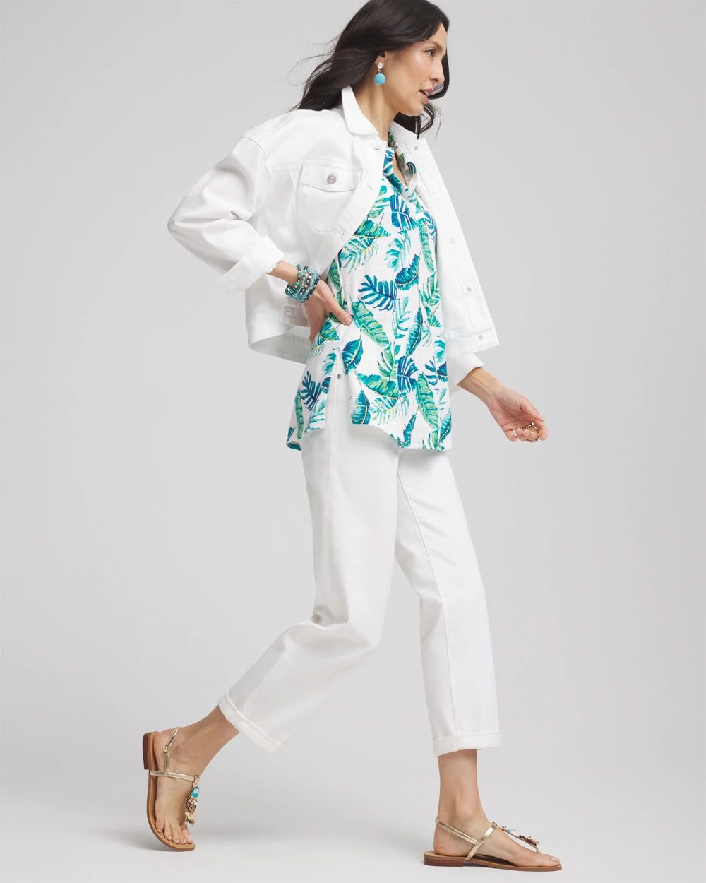 Island Slub Sleeveless Collared Tunic