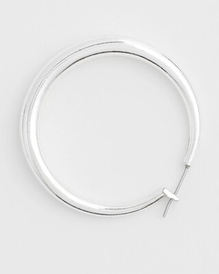 Cassie Silver-Tone Hoop Earrings click to view larger image.