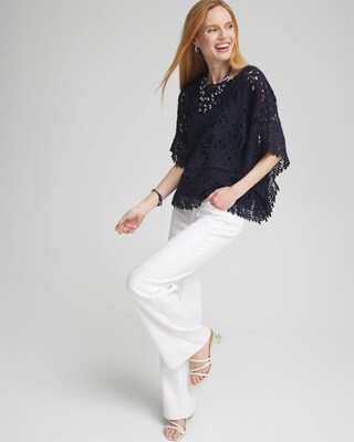Lace Crochet Poncho click to view larger image.