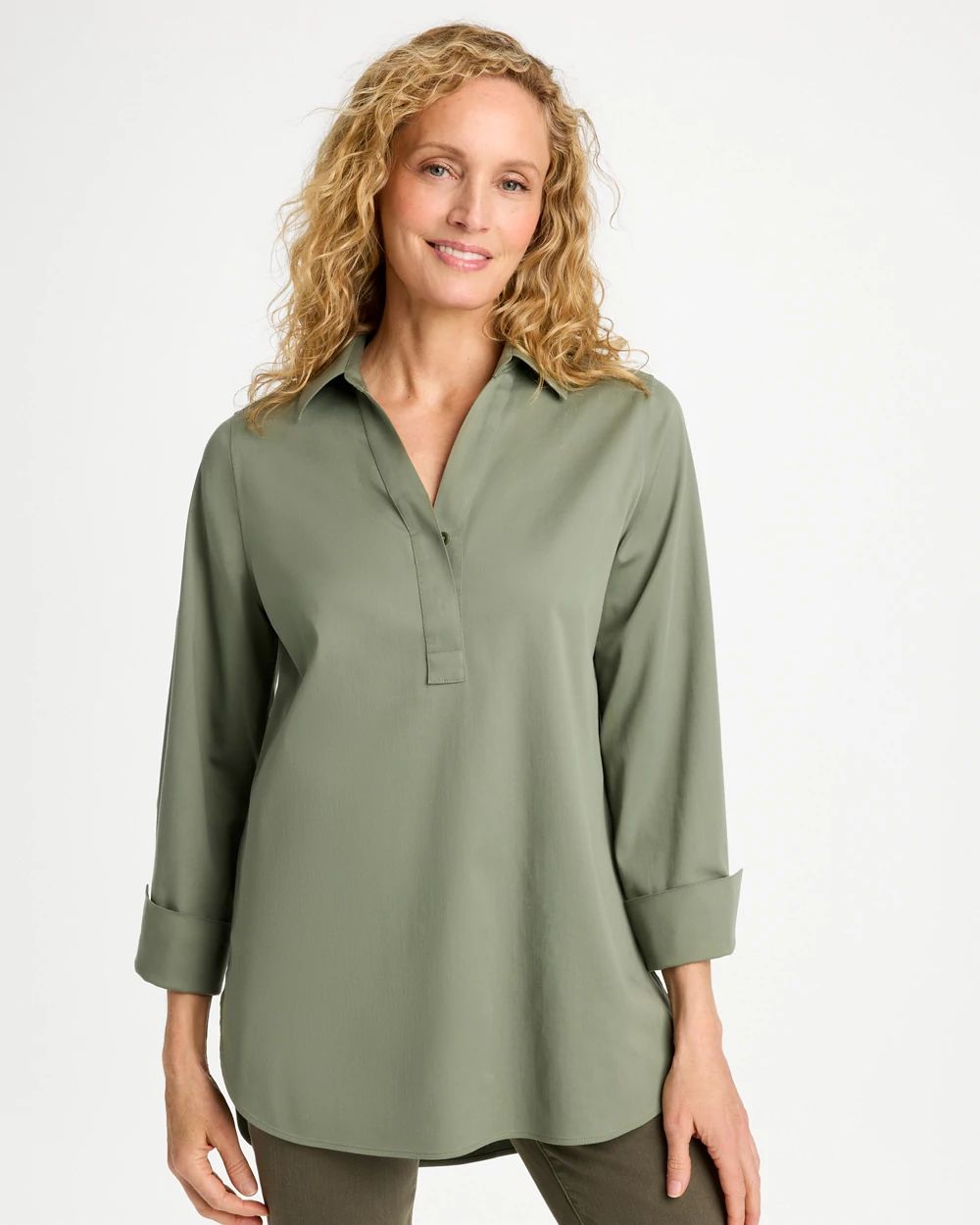 No Iron™ Stretch Popover Tunic