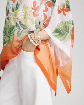 Floral Ombre Poncho click to view larger image.