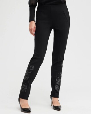 Juliet Faux Leather Applique Pants