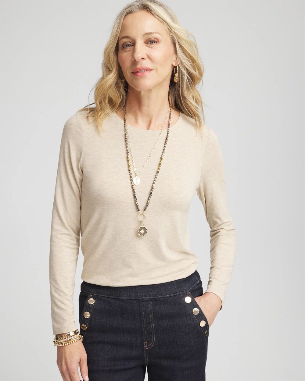 Touch of Cool™ Heather Long Sleeve Tee