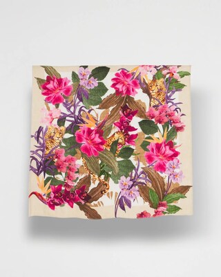 Floral Square Satin Scarf click to view larger image.
