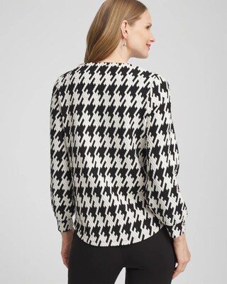 Zenergy® Houndstooth Long-Sleeve Top
