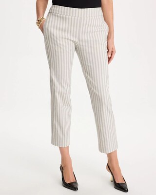Striped Straight Crop Pant
