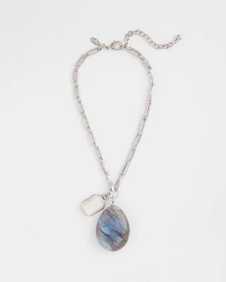 Faux Opal Pendant Necklace click to view larger image.