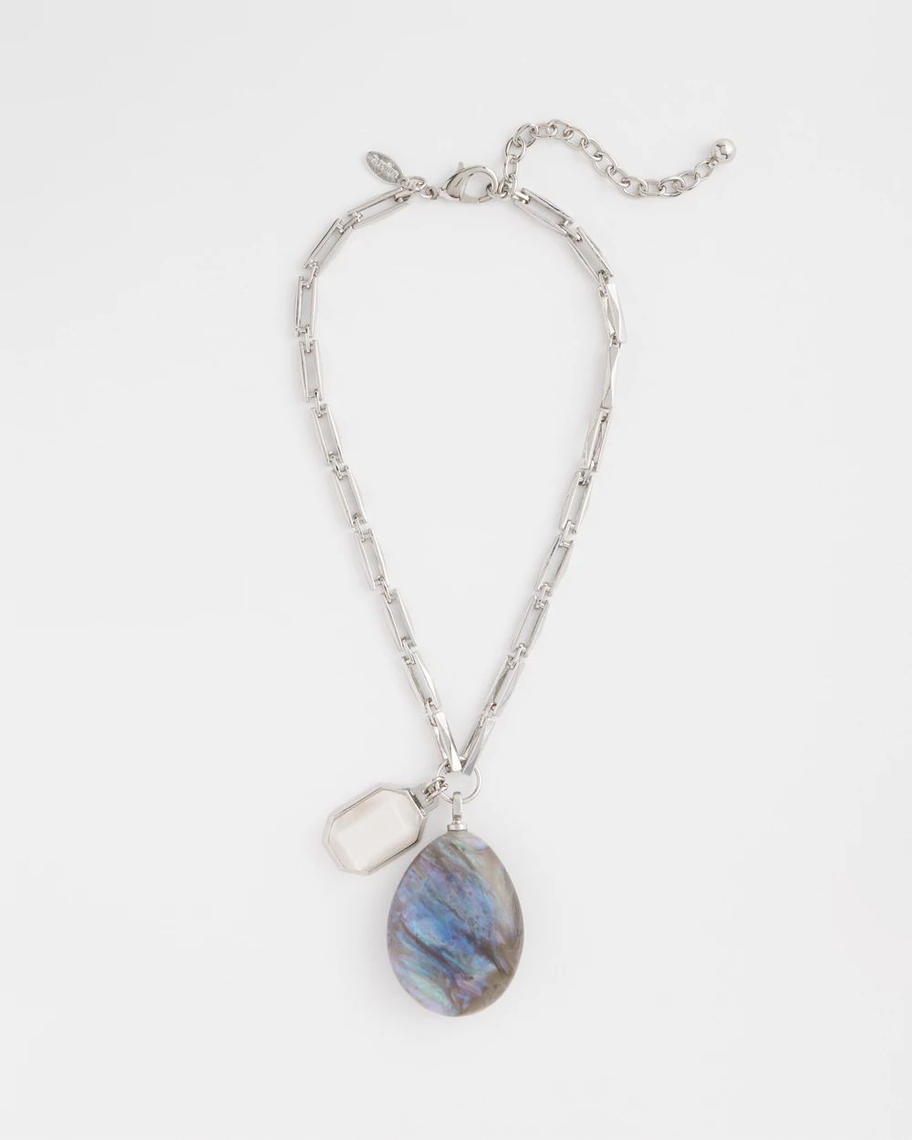Faux Opal Pendant Necklace
