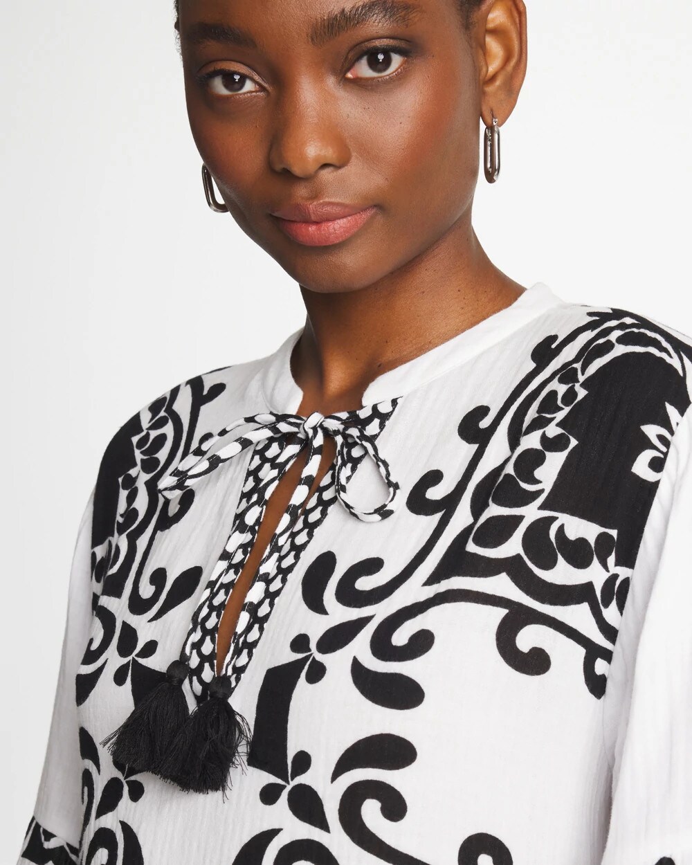 Woven Printed Swim Cover-Up Dress