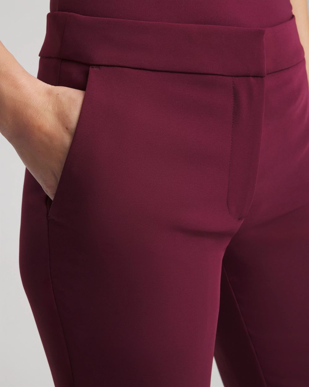 Crepe Flared Trouser Pants