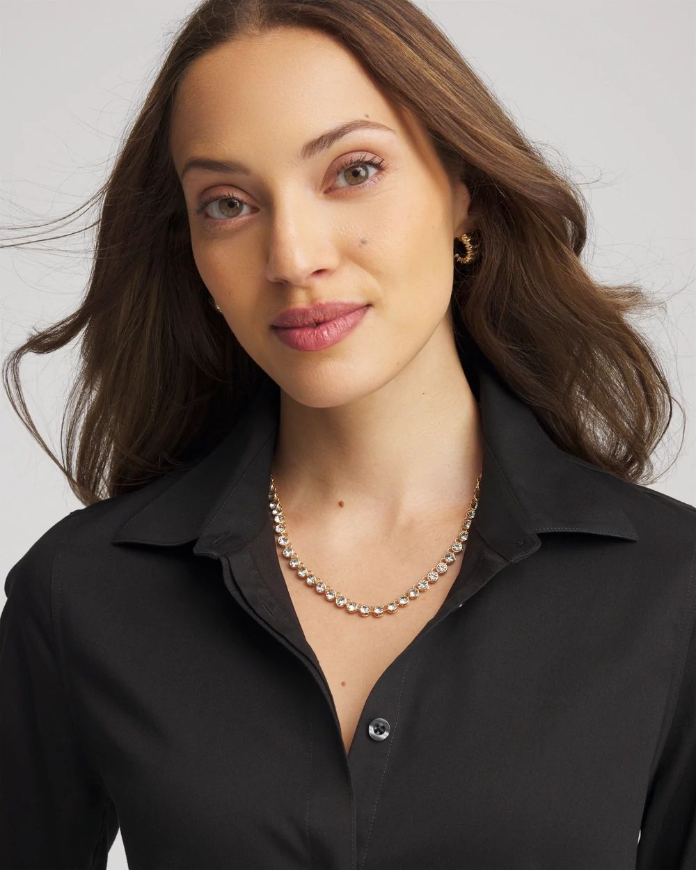 Goldtone Tennis Necklace