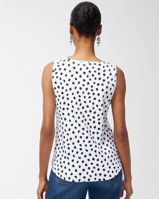 Dot Print Everyday Button Tank