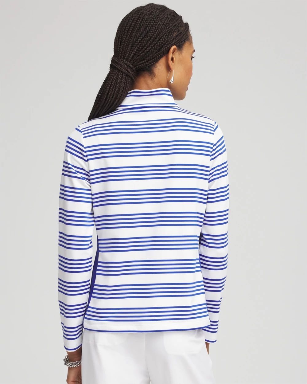Zenergy® UPF Stripe Long Sleeve Top click to view larger image.