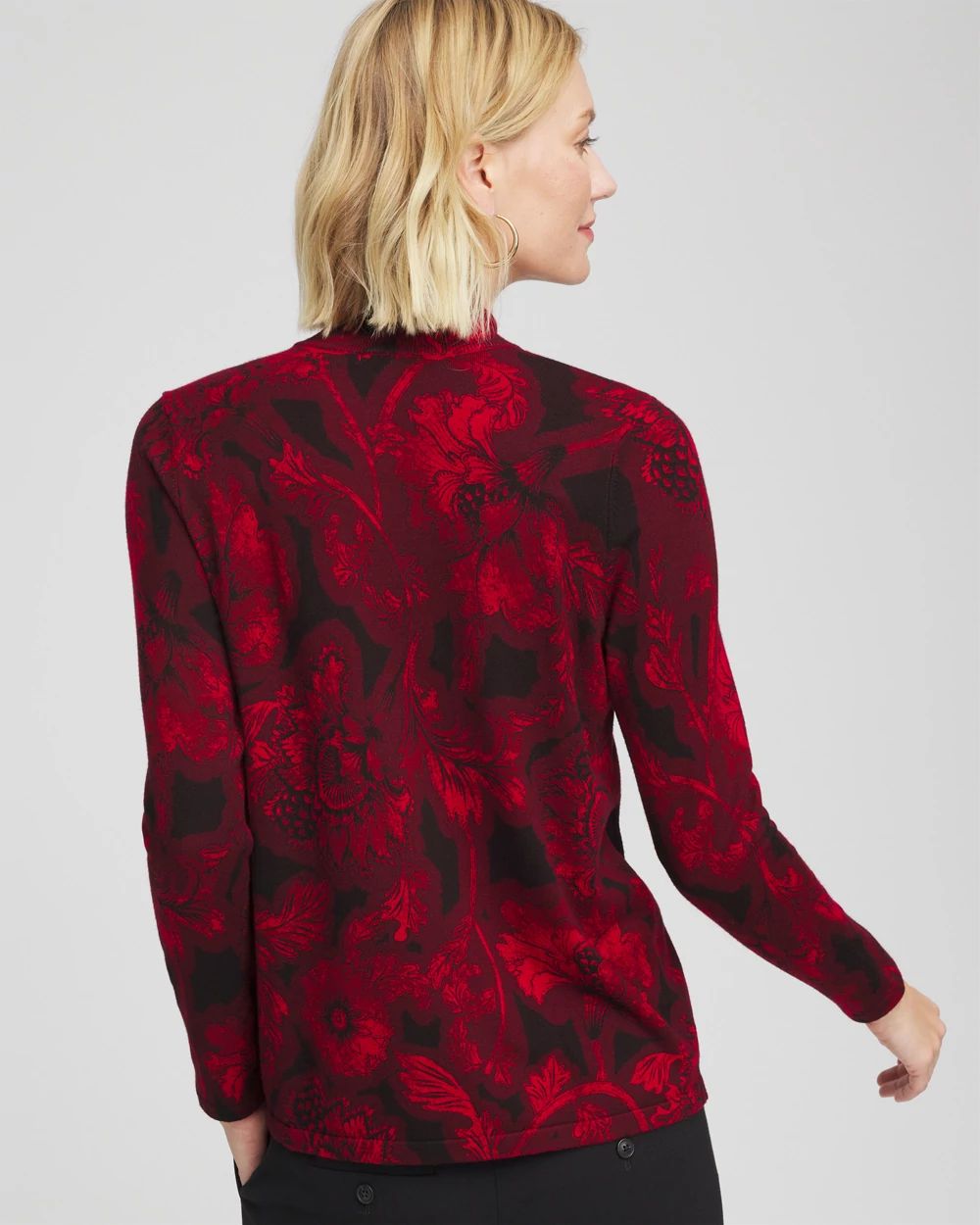 Ella Printed Mockneck Sweater click to view larger image.