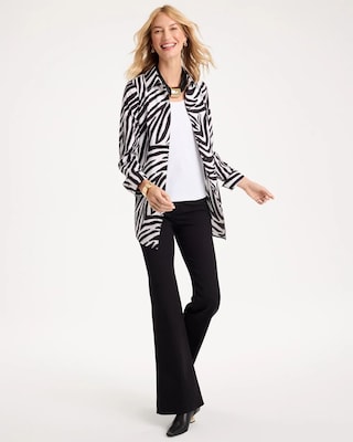 No Iron™ Stretch Zebra Animal Print Tunic click to view larger image.