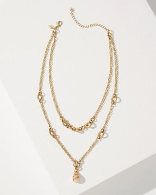 Gold Tone Convertible Necklace