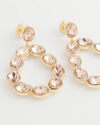 Blush Crystal Teardrop Earrings click to view larger image.