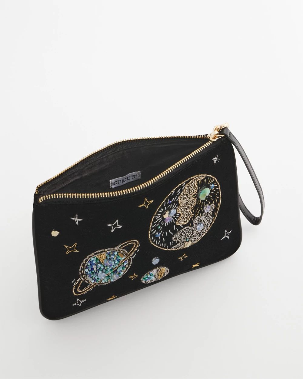 Planets & Stars Velvet Pouch Wristlet