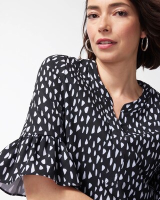 Zenergy UPF Neema Pebble Ruffle Sleeve Top