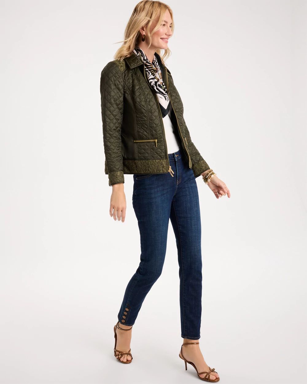 Quilted Long-Sleeve Jacket click to view larger image.