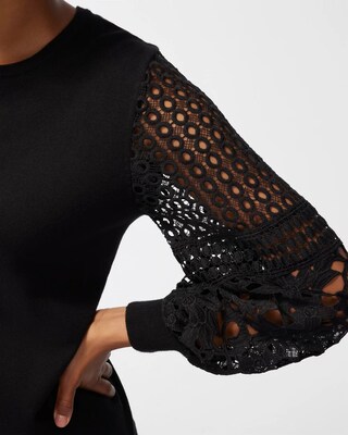 Cutwork Sleeve Pullover Sweater