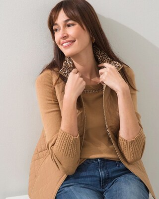 Chain Crew Neck Pullover Sweater